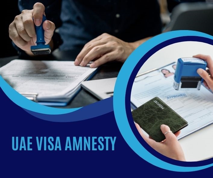 Image showing the UAE Visa Amnesty 2024 process for removing fines and addressing absconding cases.